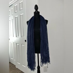 Navy Blue Knit Scarf